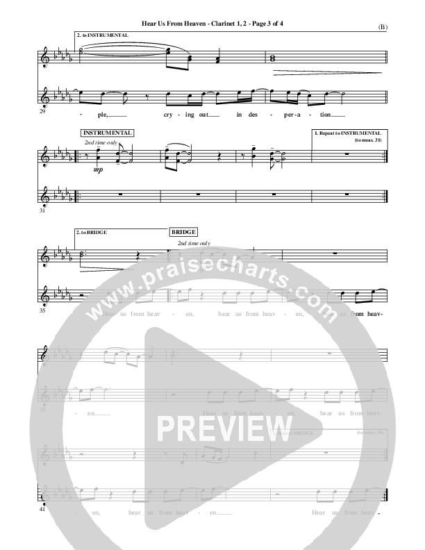 Hear Us From Heaven Clarinet 1/2 (Jared Anderson)