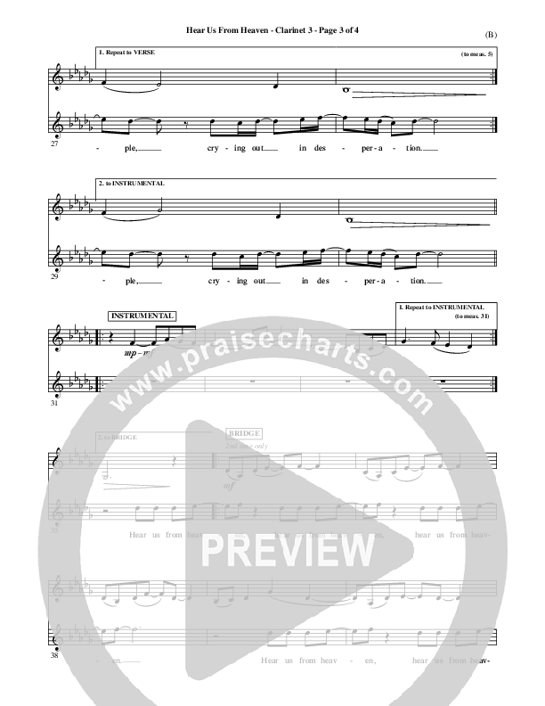 Hear Us From Heaven Clarinet 3 (Jared Anderson)