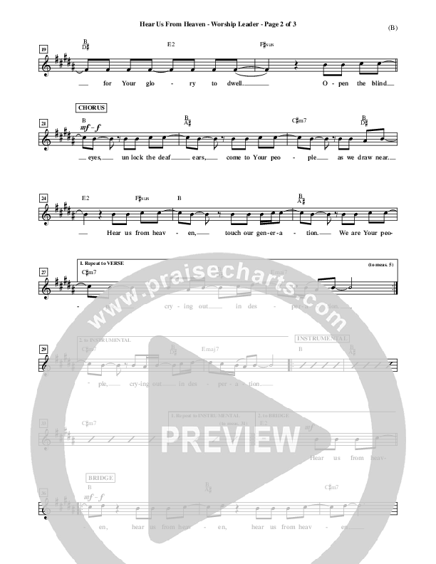 Hear Us From Heaven Lead Sheet (Jared Anderson)