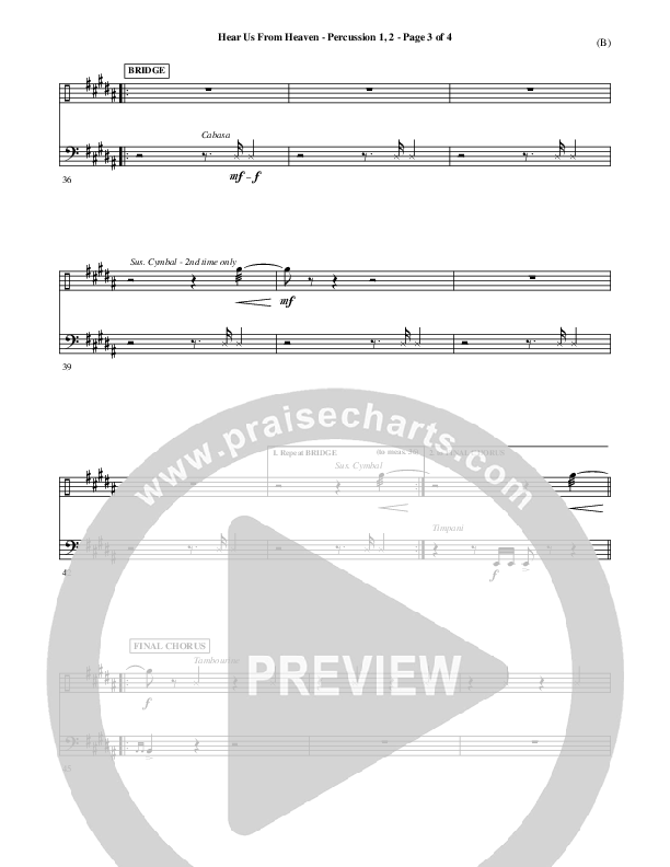 Hear Us From Heaven Percussion 1/2 (Jared Anderson)