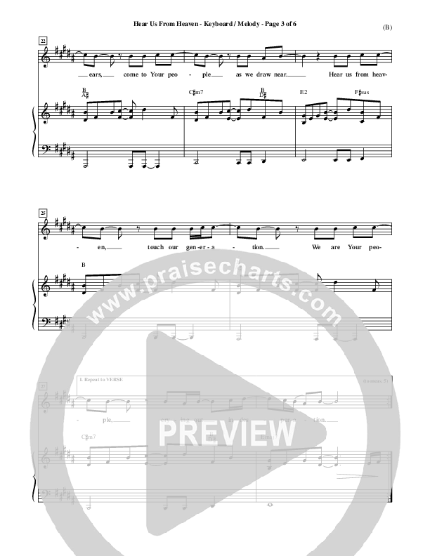 Hear Us From Heaven Piano/Vocal (Jared Anderson)