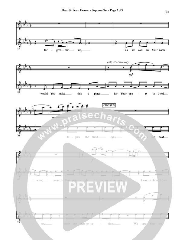 Hear Us From Heaven Soprano Sax (Jared Anderson)