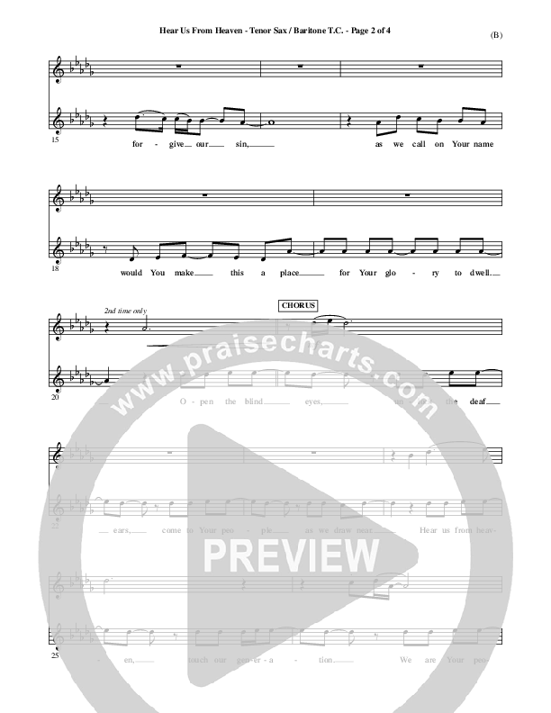 Hear Us From Heaven Tenor Sax/Baritone T.C. (Jared Anderson)