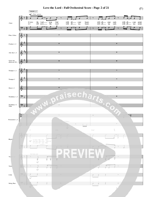 Love The Lord Conductor's Score (Lincoln Brewster)