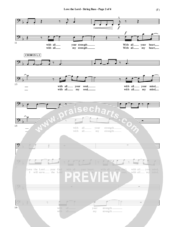 Love The Lord Double Bass (Lincoln Brewster)