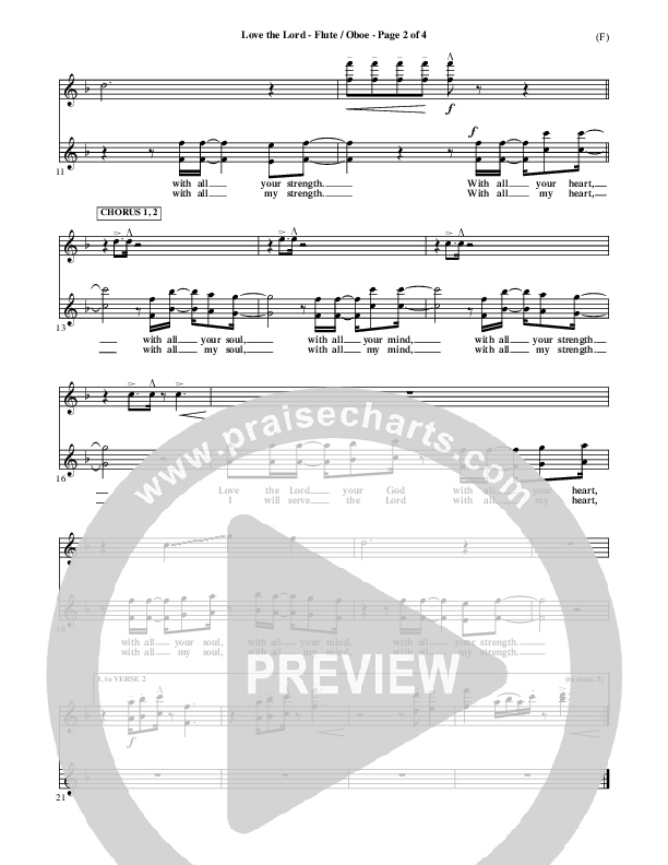 Love The Lord Flute/Oboe (Lincoln Brewster)