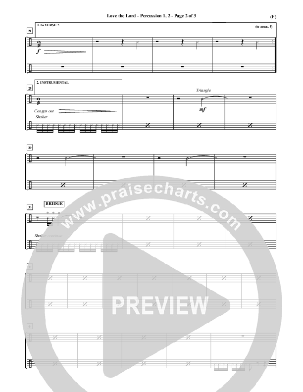 Love The Lord Percussion 1/2 (Lincoln Brewster)