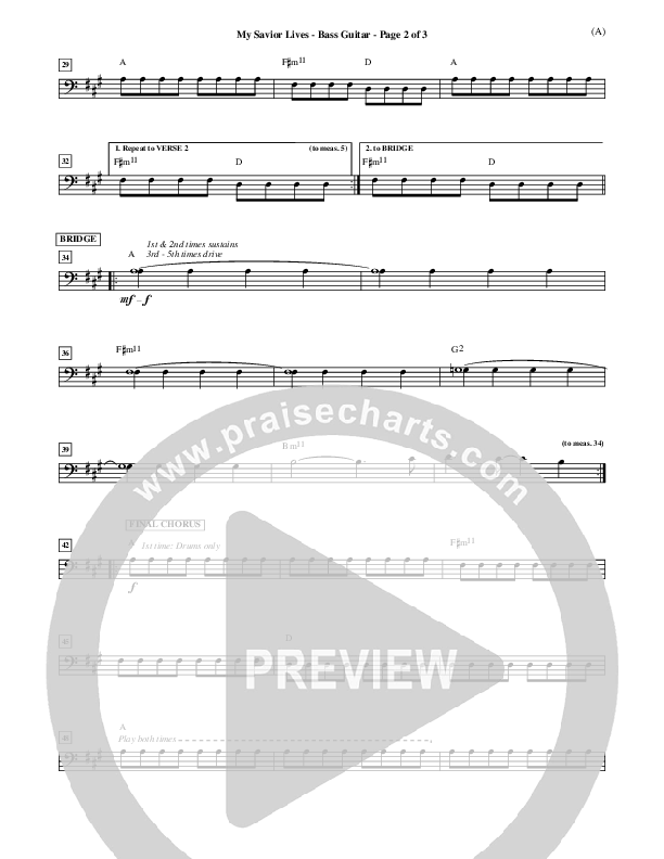 My Savior Lives Bass Guitar ()