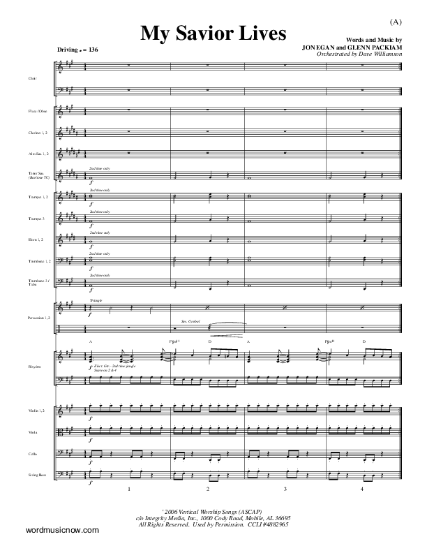 My Savior Lives Conductor's Score ()