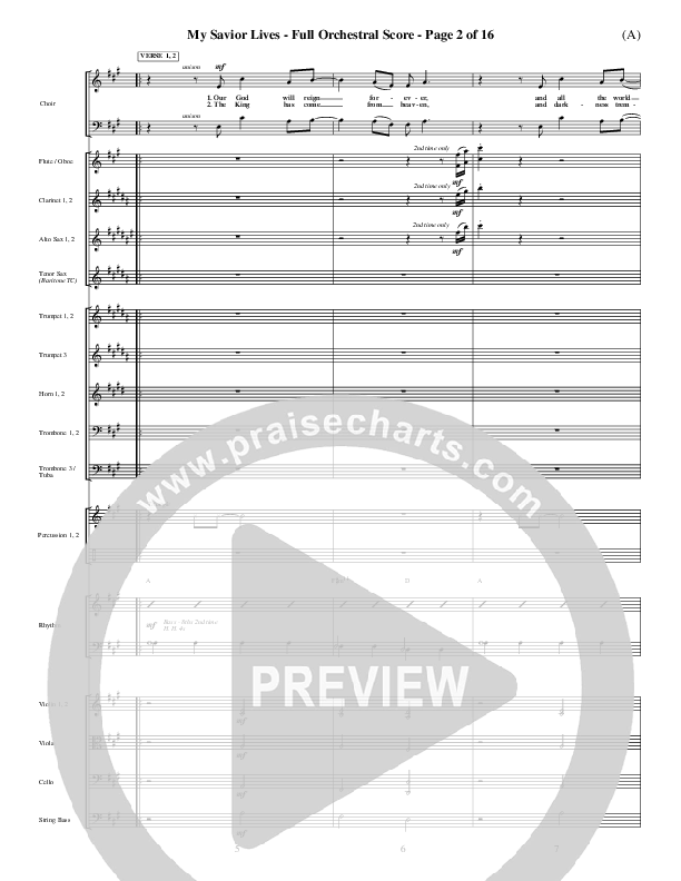 My Savior Lives Orchestration ()