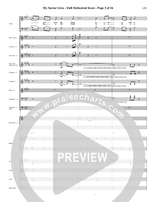 My Savior Lives Conductor's Score ()