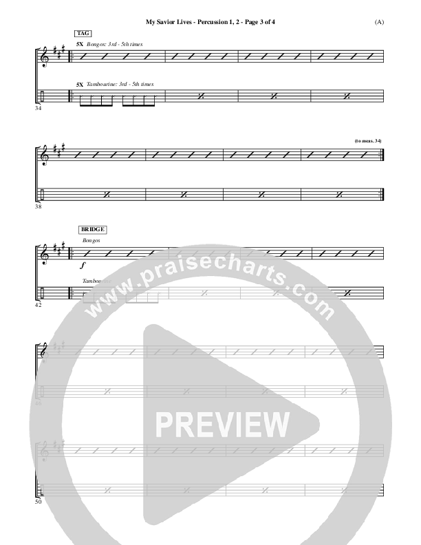 My Savior Lives Percussion 1/2 ()