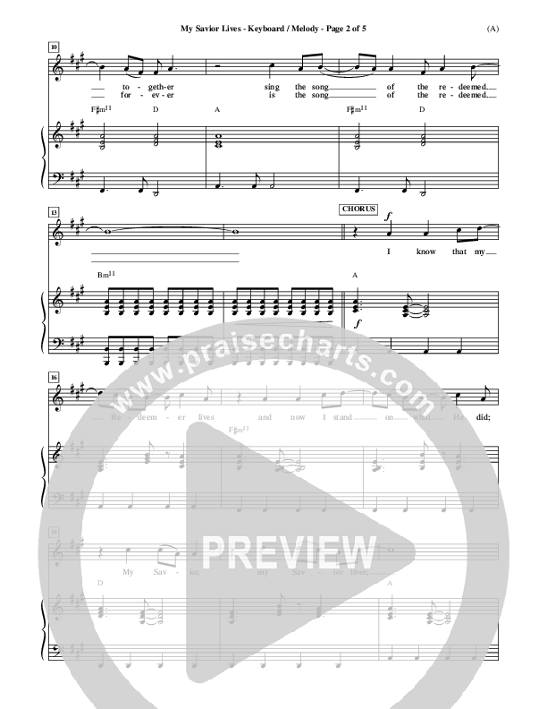 My Savior Lives Piano/Vocal ()