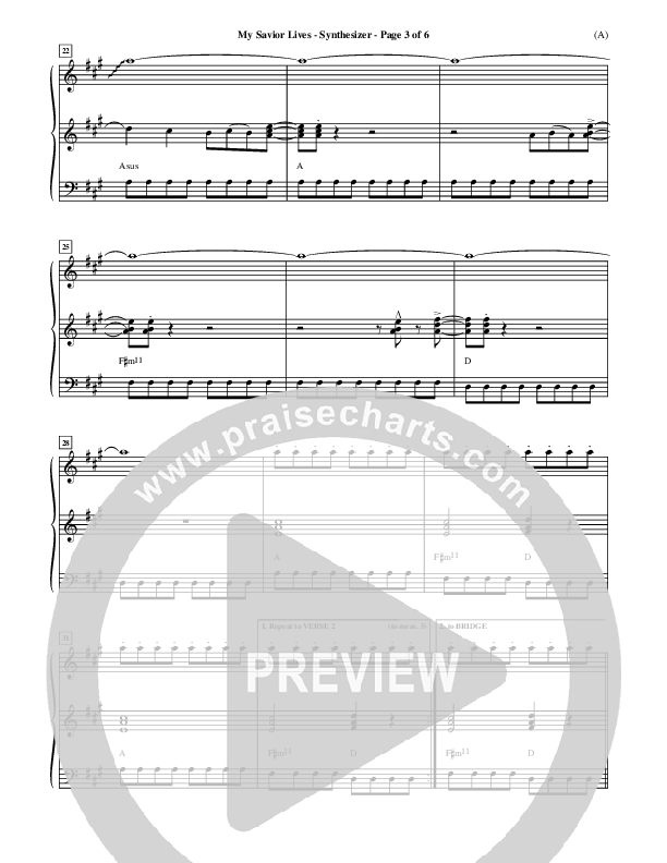 My Savior Lives Synth ()