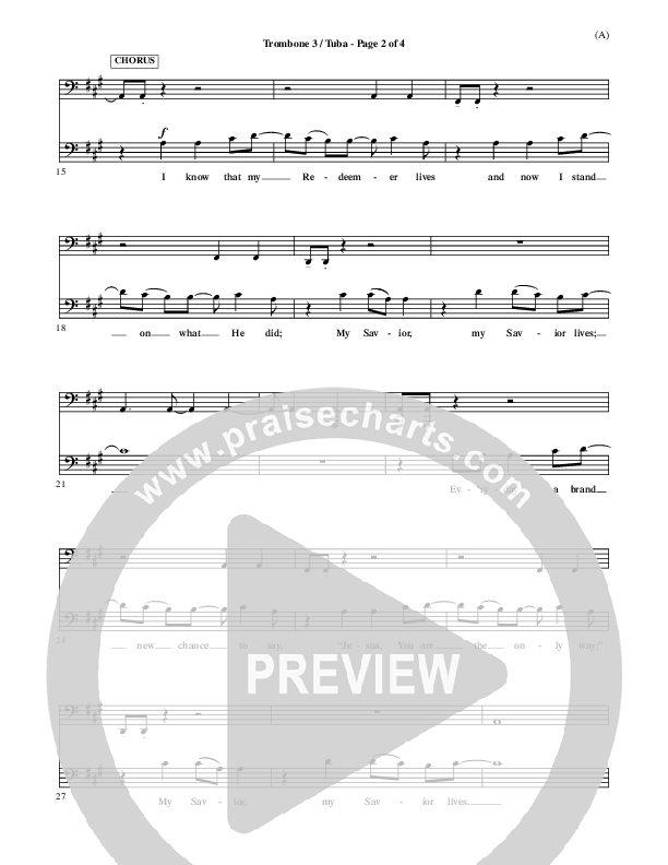 My Savior Lives Trombone 3/Tuba ()