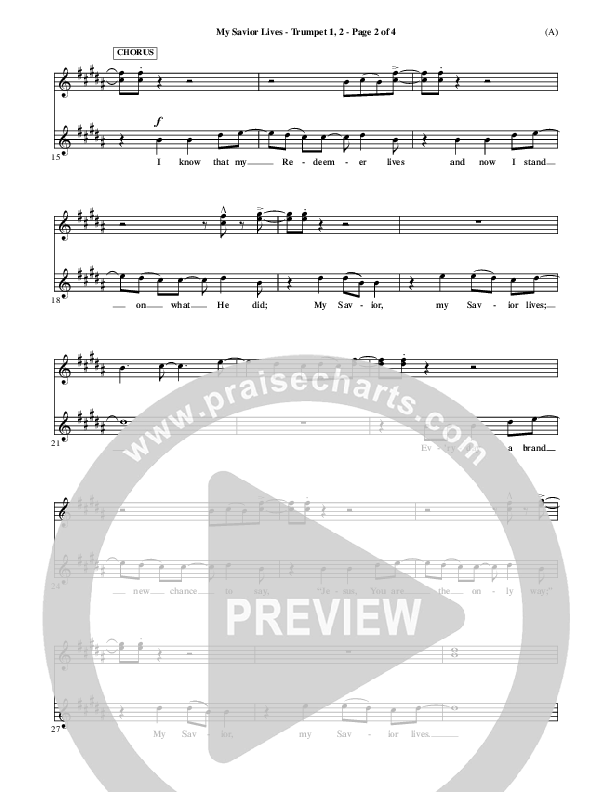 My Savior Lives Trumpet 1,2 ()