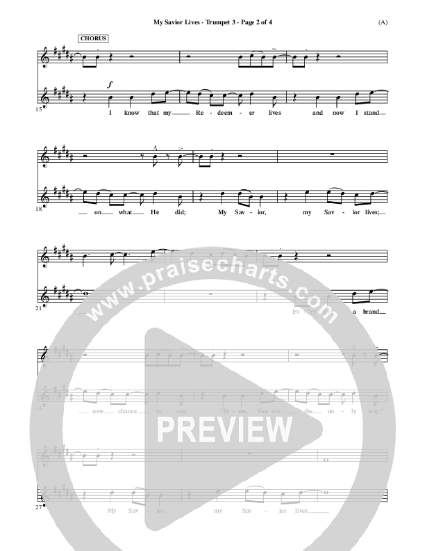 My Savior Lives Trumpet 3 ()