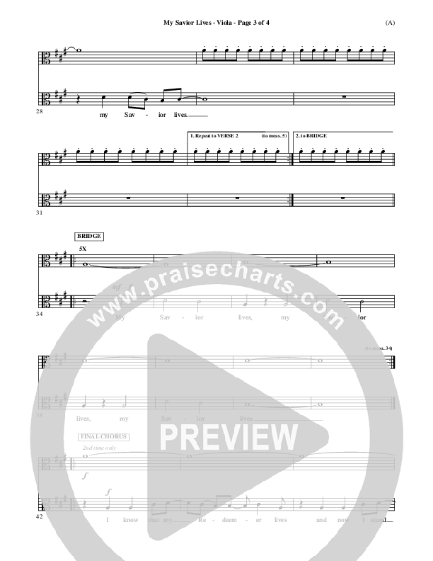 My Savior Lives Viola ()