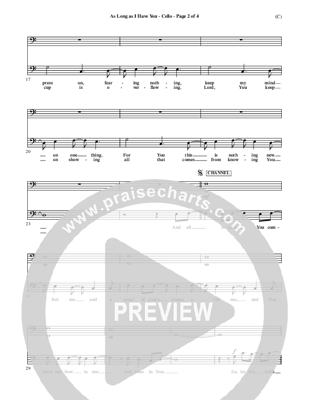 As Long As I Have You Cello (Mark Roach)