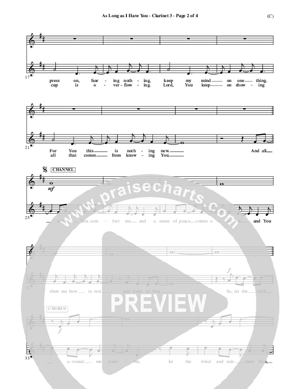 As Long As I Have You Clarinet 3 (Mark Roach)