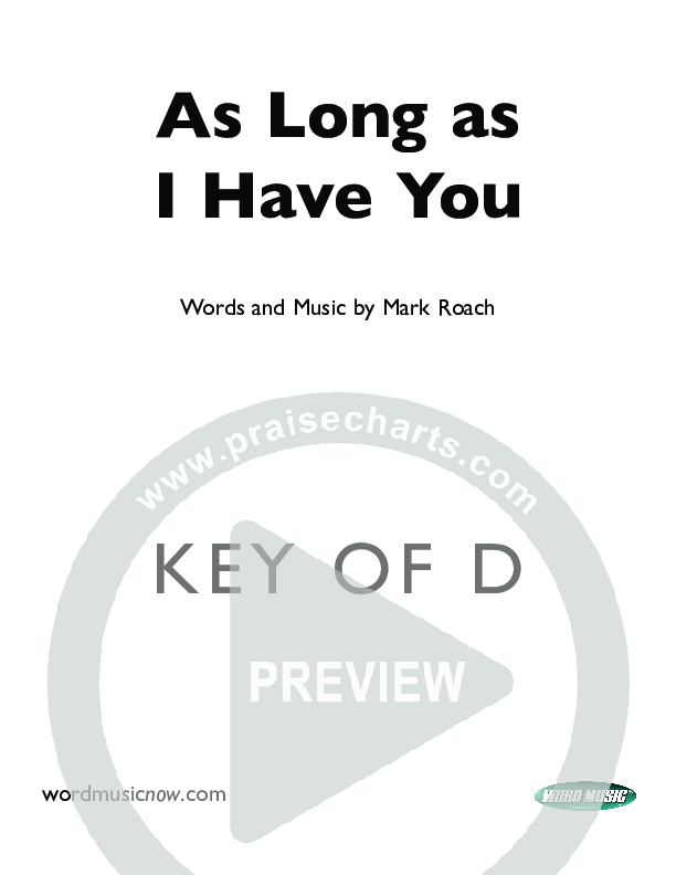 As Long As I Have You Orchestration (Mark Roach)