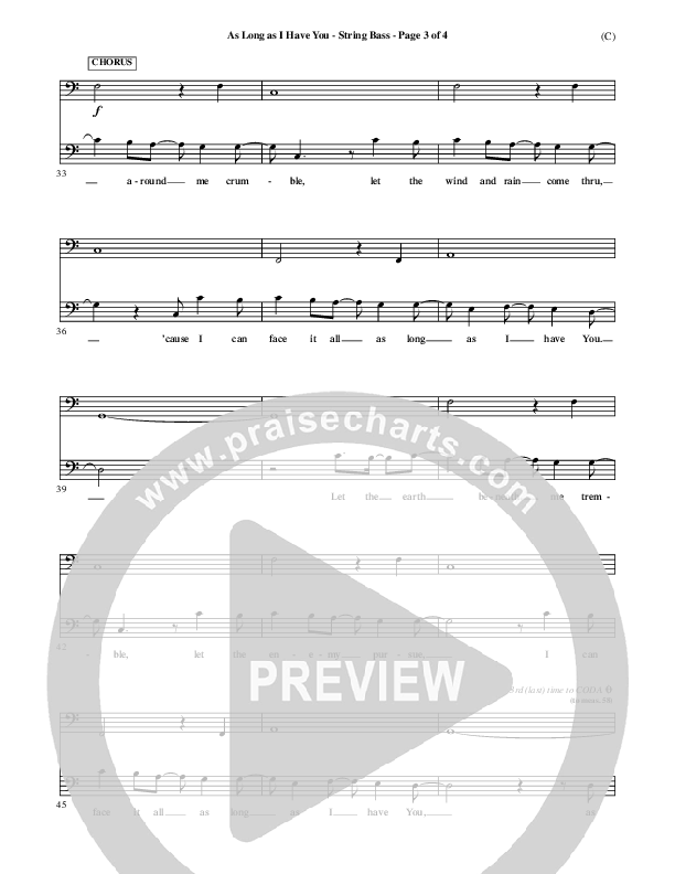 As Long As I Have You Double Bass (Mark Roach)