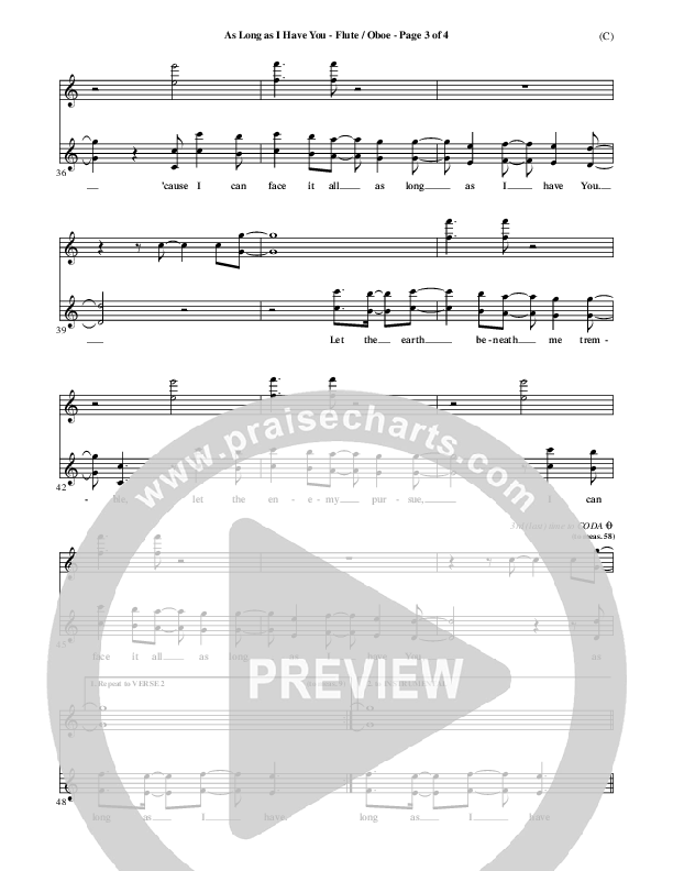 As Long As I Have You Flute/Oboe (Mark Roach)