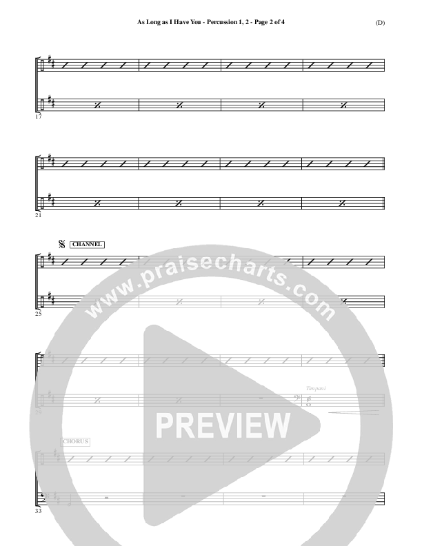 As Long As I Have You Percussion 1/2 (Mark Roach)