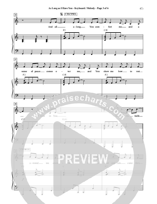 As Long As I Have You Piano/Vocal (Mark Roach)