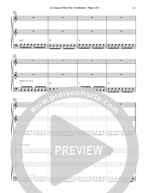 As Long As I Have You Synth (Mark Roach)