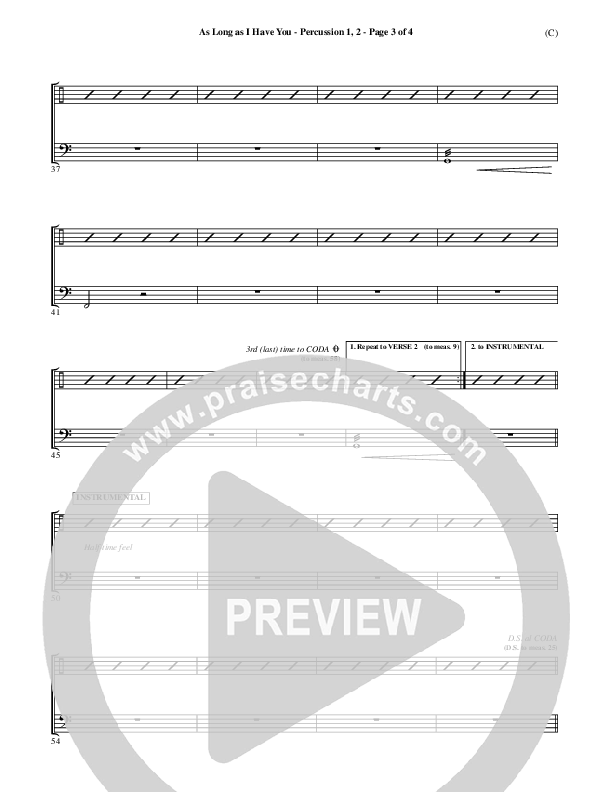 As Long As I Have You Timpani (Mark Roach)