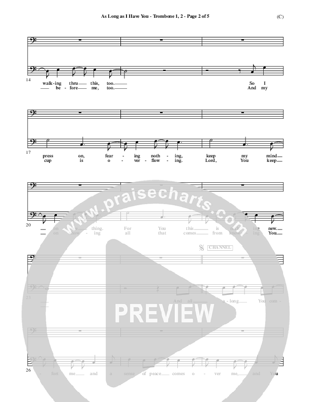 As Long As I Have You Trombone 1/2 (Mark Roach)