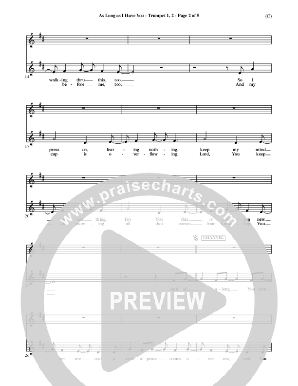 As Long As I Have You Trumpet 1,2 (Mark Roach)