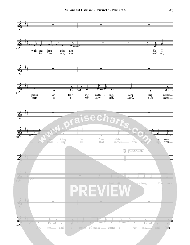 As Long As I Have You Trumpet 3 (Mark Roach)