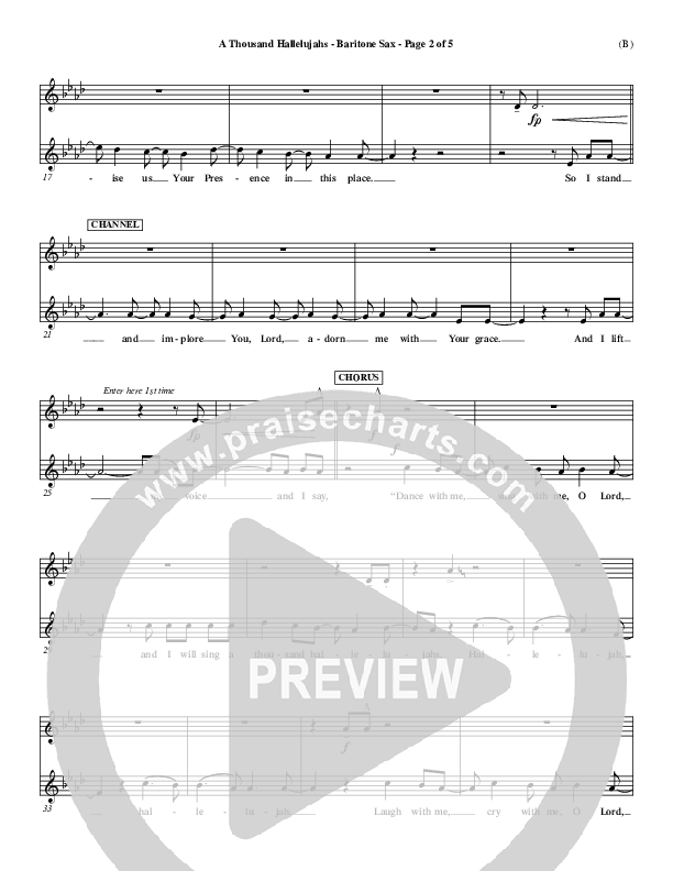 A Thousand Hallelujahs Bari Sax (Mark Roach)