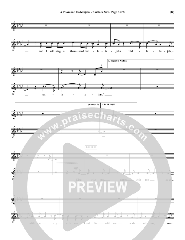 A Thousand Hallelujahs Bari Sax (Mark Roach)