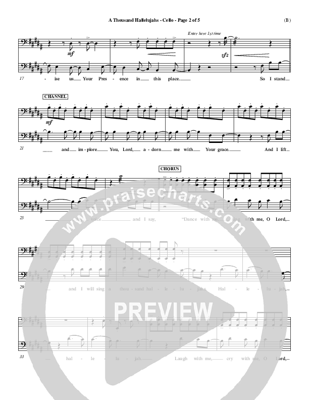 A Thousand Hallelujahs Cello (Mark Roach)