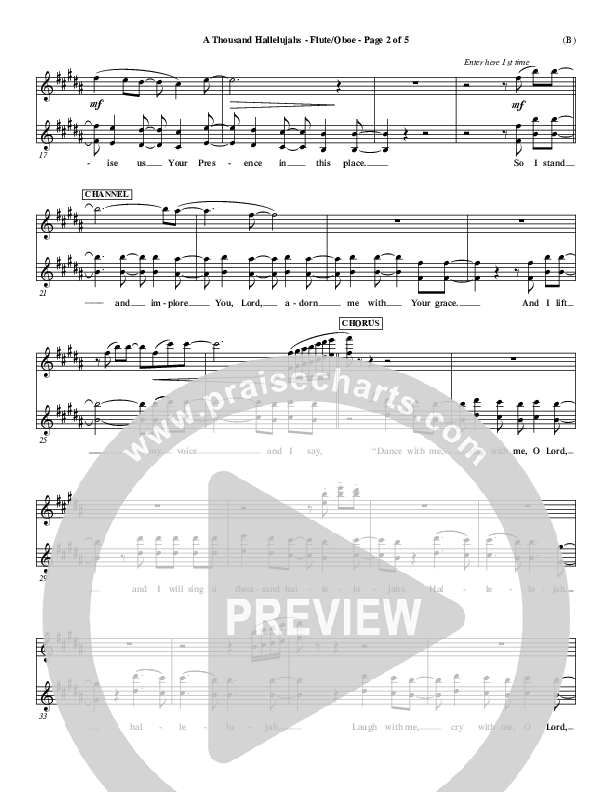 A Thousand Hallelujahs Flute/Oboe (Mark Roach)