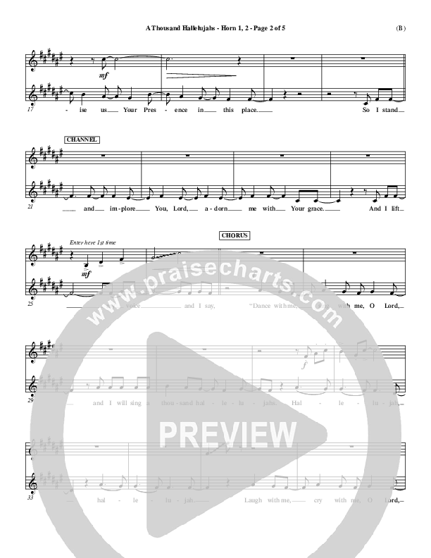 A Thousand Hallelujahs French Horn 1/2 (Mark Roach)