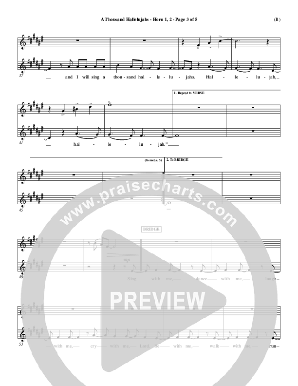 A Thousand Hallelujahs French Horn 1/2 (Mark Roach)