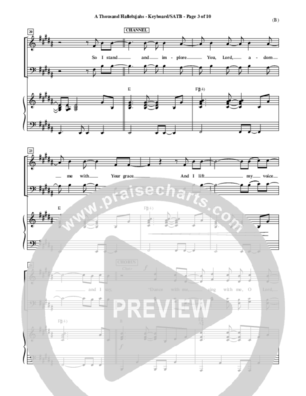 A Thousand Hallelujahs Lead Sheet (Mark Roach)