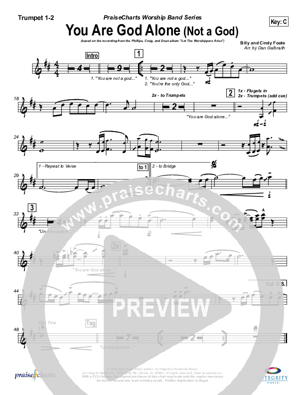 You Are God Alone Brass Pack (Phillips Craig & Dean)