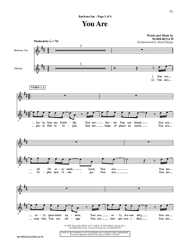 You Are Bari Sax (Mark Roach)