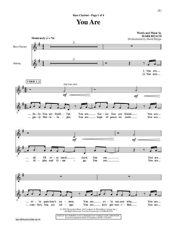 You Are Bass Clarinet (Mark Roach)