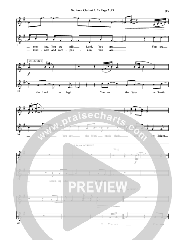 You Are Clarinet 1/2 (Mark Roach)