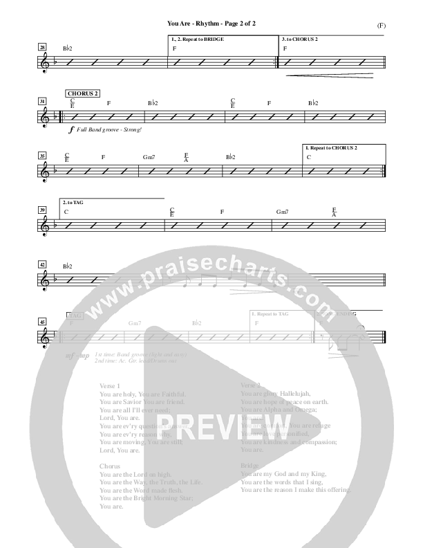 You Are Rhythm Chart (Mark Roach)