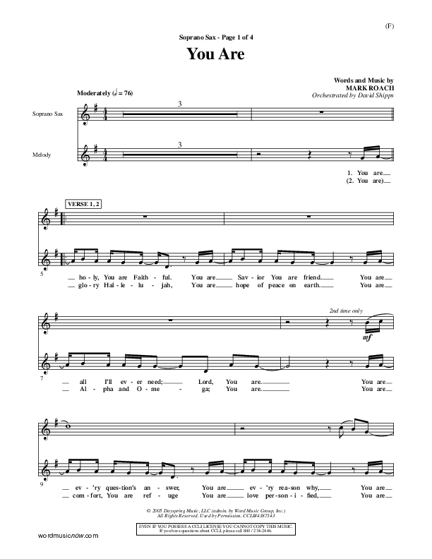 You Are Soprano Sax (Mark Roach)