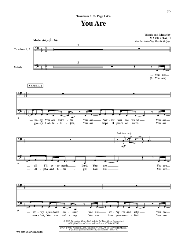 You Are Trombone 1/2 (Mark Roach)