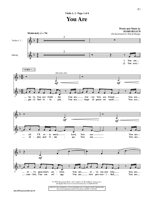 You Are Violin 1/2 (Mark Roach)