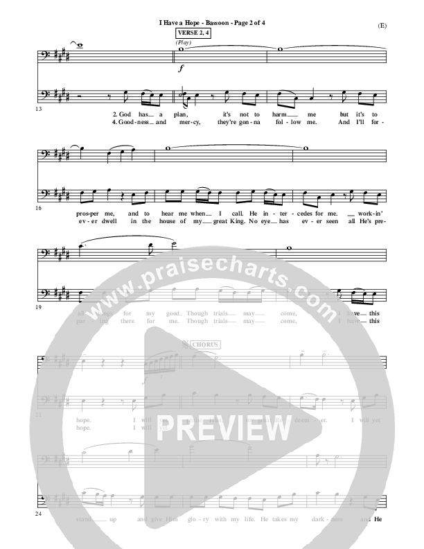 I Have A Hope Bassoon (Tommy Walker)